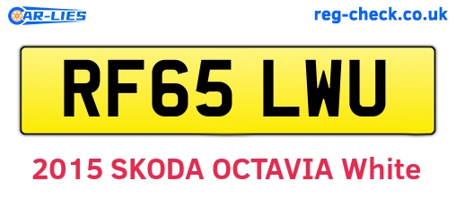 RF65LWU are the vehicle registration plates.