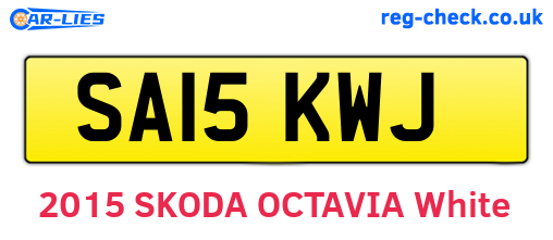 SA15KWJ are the vehicle registration plates.