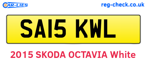 SA15KWL are the vehicle registration plates.