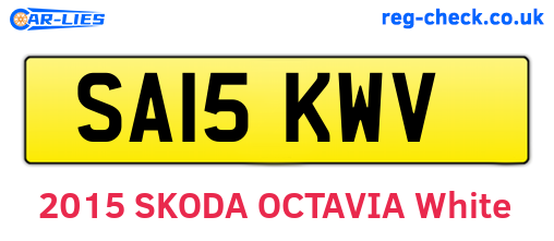 SA15KWV are the vehicle registration plates.