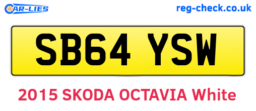 SB64YSW are the vehicle registration plates.