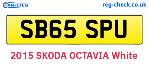 SB65SPU are the vehicle registration plates.