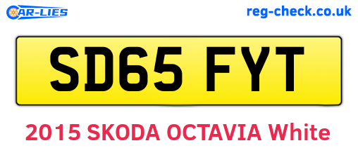 SD65FYT are the vehicle registration plates.