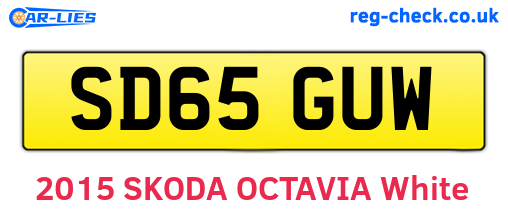 SD65GUW are the vehicle registration plates.
