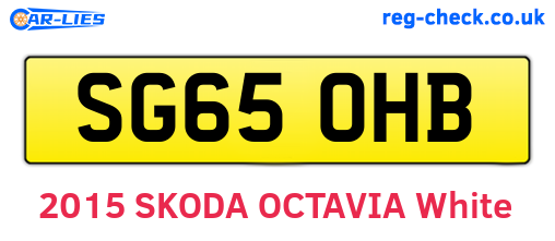 SG65OHB are the vehicle registration plates.
