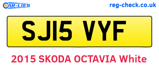 SJ15VYF are the vehicle registration plates.
