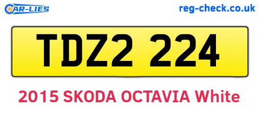 TDZ2224 are the vehicle registration plates.