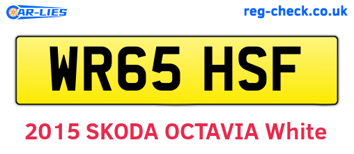 WR65HSF are the vehicle registration plates.