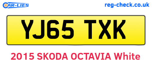 YJ65TXK are the vehicle registration plates.