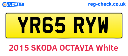 YR65RYW are the vehicle registration plates.