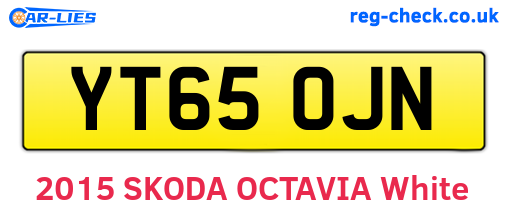 YT65OJN are the vehicle registration plates.