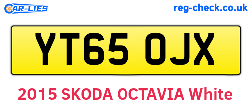 YT65OJX are the vehicle registration plates.