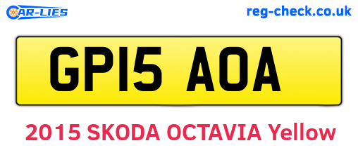 GP15AOA are the vehicle registration plates.