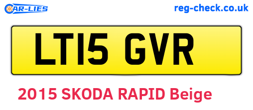 LT15GVR are the vehicle registration plates.