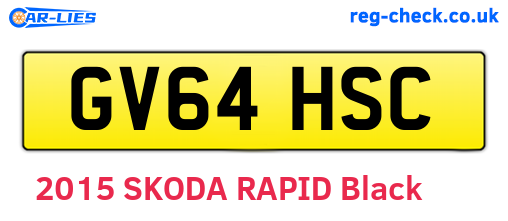 GV64HSC are the vehicle registration plates.
