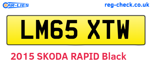 LM65XTW are the vehicle registration plates.