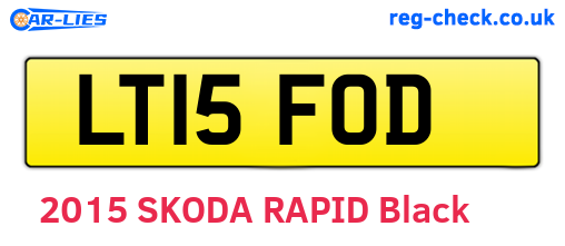 LT15FOD are the vehicle registration plates.