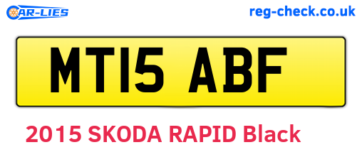 MT15ABF are the vehicle registration plates.