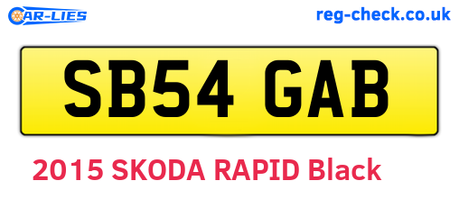 SB54GAB are the vehicle registration plates.