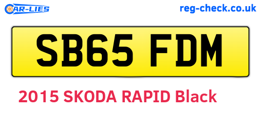 SB65FDM are the vehicle registration plates.