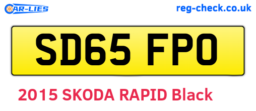 SD65FPO are the vehicle registration plates.