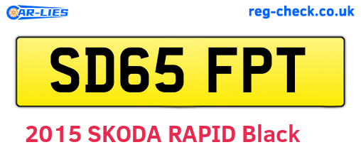 SD65FPT are the vehicle registration plates.