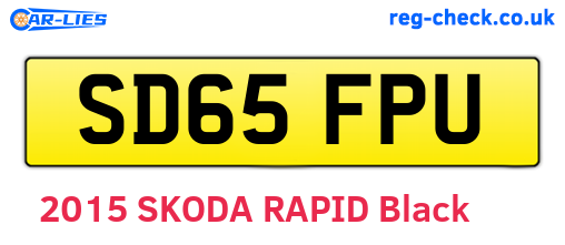 SD65FPU are the vehicle registration plates.