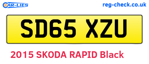 SD65XZU are the vehicle registration plates.