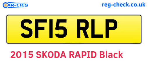 SF15RLP are the vehicle registration plates.