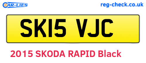 SK15VJC are the vehicle registration plates.