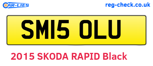 SM15OLU are the vehicle registration plates.