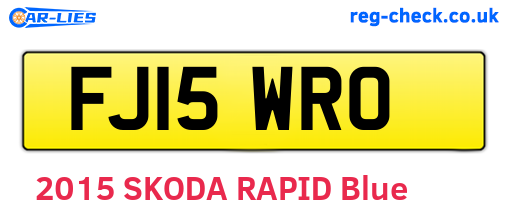 FJ15WRO are the vehicle registration plates.