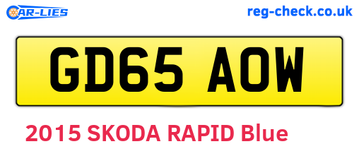 GD65AOW are the vehicle registration plates.