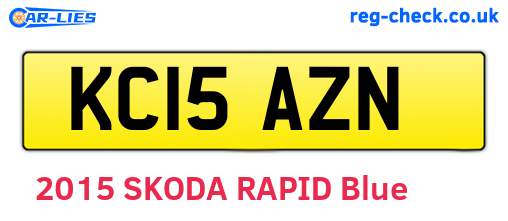 KC15AZN are the vehicle registration plates.