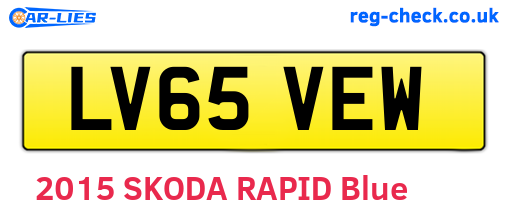 LV65VEW are the vehicle registration plates.
