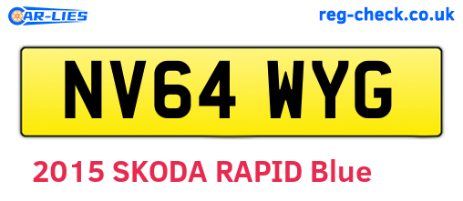 NV64WYG are the vehicle registration plates.