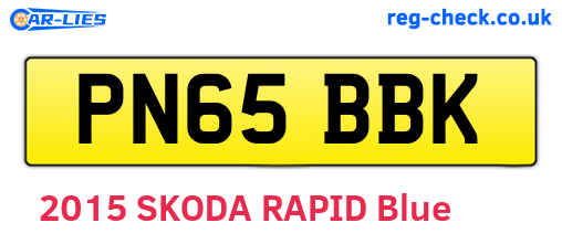 PN65BBK are the vehicle registration plates.