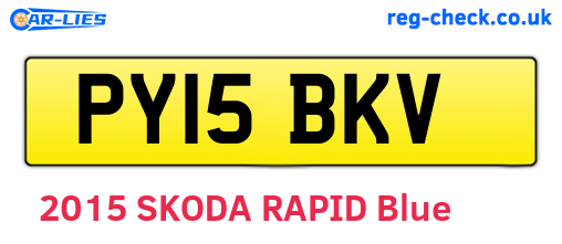 PY15BKV are the vehicle registration plates.