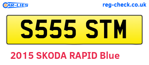 S555STM are the vehicle registration plates.