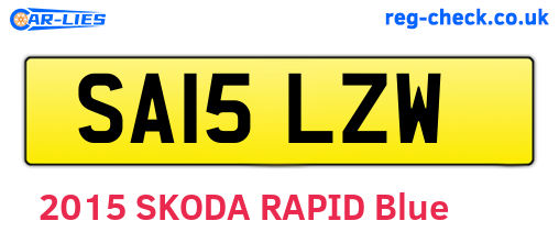 SA15LZW are the vehicle registration plates.