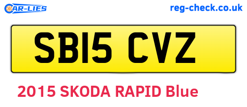 SB15CVZ are the vehicle registration plates.