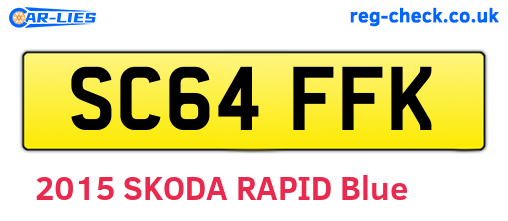 SC64FFK are the vehicle registration plates.