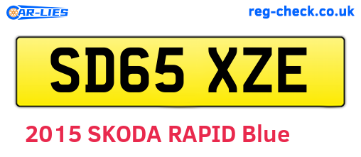 SD65XZE are the vehicle registration plates.