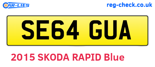 SE64GUA are the vehicle registration plates.