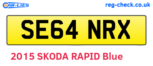 SE64NRX are the vehicle registration plates.