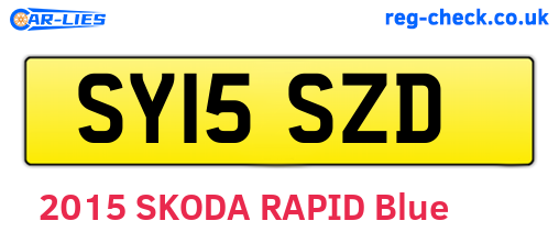 SY15SZD are the vehicle registration plates.