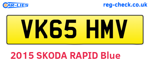 VK65HMV are the vehicle registration plates.