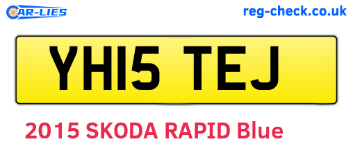 YH15TEJ are the vehicle registration plates.