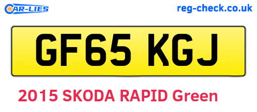 GF65KGJ are the vehicle registration plates.