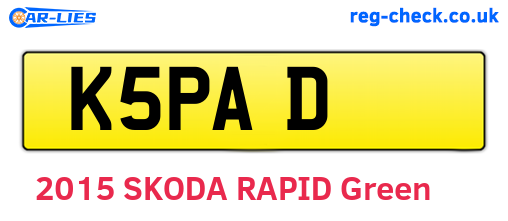 K5PAD are the vehicle registration plates.